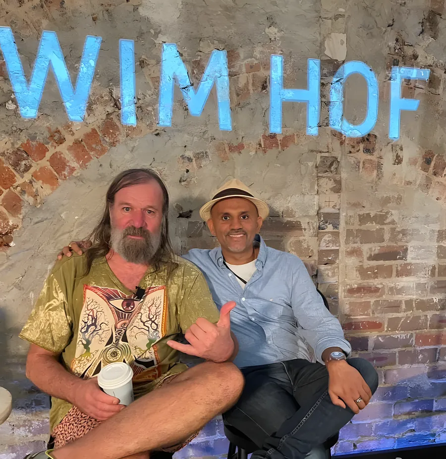 Sam Javed with Wim Hof